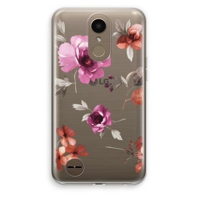 Geschilderde bloemen: LG K10 (2017) Transparant Hoesje