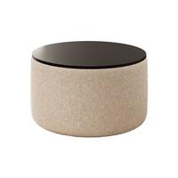 Meubella Salontafel Marcio - Beige teddystof - Boucle - 75 cm