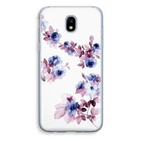 Waterverf bloemen: Samsung Galaxy J5 (2017) Transparant Hoesje