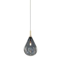 Bomma Soap Mini Single Hanglamp - Zilver glas - Geborsteld gouden fitting