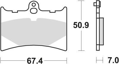 TRW Brake pad mcb 572 organic standard