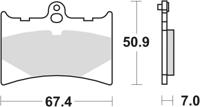 TRW Brake pad mcb 572 organic standard