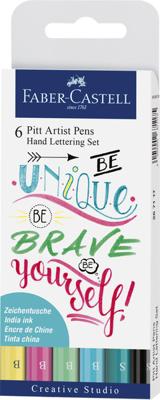 Faber Castell Tekenstift Pitt Artist Pen - handlettering I 6-delig etui