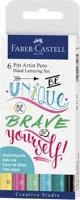 Faber Castell Tekenstift Pitt Artist Pen - handlettering I 6-delig etui Faber Castell Tekenstift Pitt Artist Pen - handlettering I 6-delig etui