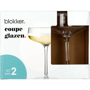 Blokker coupe glas - set van 2 - 250ml