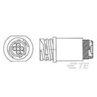 TE Connectivity 796096-2 Ronde connector Stekker, recht Totaal aantal polen: 4 1 stuk(s)