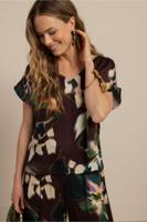 Studio Anneloes Jutta Satin Flower Top 13839 T-shirt Korte Mouw 9997 Multi Color