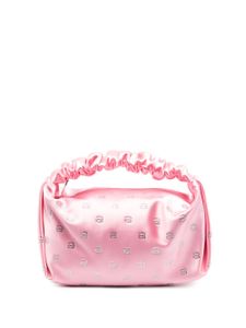 Alexander Wang min Scrunchie satin tote bag - Roze