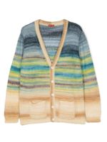 Missoni Kids pull rayé en maille intarsia - Jaune - thumbnail