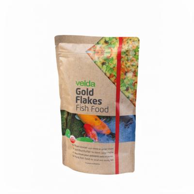 Velda Gold Flakes 1000 ml - GMO-vrij Vlokvoer voor Gezonde Vijvervissen en Waterkwaliteit