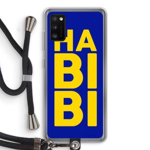 Habibi Blue: Samsung Galaxy A41 Transparant Hoesje met koord