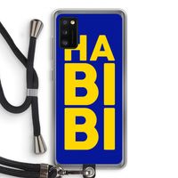 Habibi Blue: Samsung Galaxy A41 Transparant Hoesje met koord