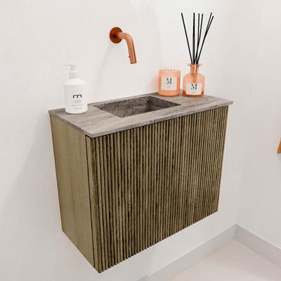 Toiletmeubel Mondiaz Joya Dlux | 50 cm | Meubelkleur Dusk | Faye wastafel Oza Wasbak Links | Zonder kraangat(en)