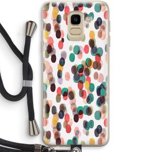 Tropical Dots: Samsung Galaxy J6 (2018) Transparant Hoesje met koord