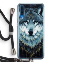 Darkness Wolf: Samsung Galaxy A50 Transparant Hoesje met koord