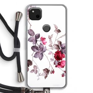 Mooie bloemen: Pixel 4a Transparant Hoesje met koord