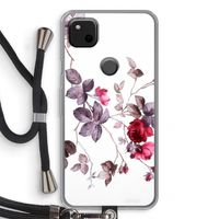 Mooie bloemen: Pixel 4a Transparant Hoesje met koord