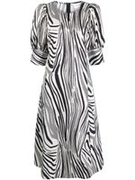 Gestuz Jurk met pofmouwen - Zwart - thumbnail