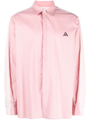 AMBUSH chemise en coton à logo brodé - Rose