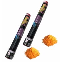 Pakket van 2x stuks kleurenpoeder shooters oranje 40 cm