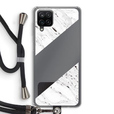 Biggest stripe: Samsung Galaxy A12 Transparant Hoesje met koord