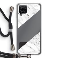 Biggest stripe: Samsung Galaxy A12 Transparant Hoesje met koord