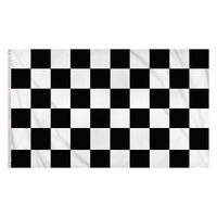 Finish vlag zwart wit met ophangringen 90 x 150 cm