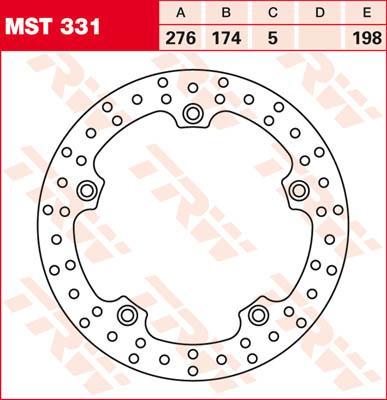 TRW Remschijf, remschijven voor de moto, MST331