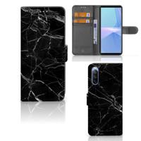 Sony Xperia 10 III | Bookcase | Marmer Zwart - Origineel Cadeau Vader