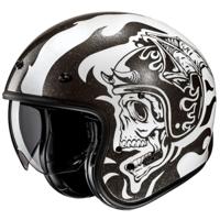 HJC V31 Flame, Jethelm of scooter helm, Zwart Grijs