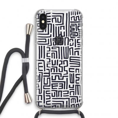 Moroccan Print: iPhone X Transparant Hoesje met koord