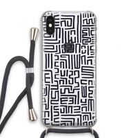 Moroccan Print: iPhone X Transparant Hoesje met koord