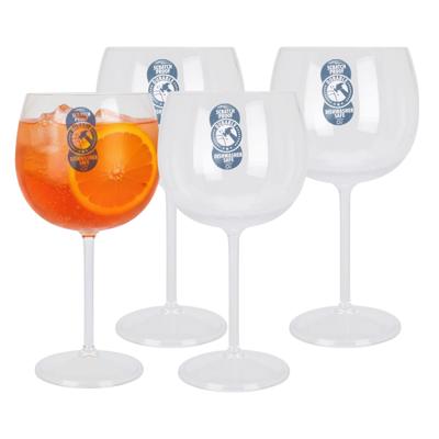 Excellent Houseware Cocktail glas - 4x - transparant - onbreekbaar kunststof - 570 ml