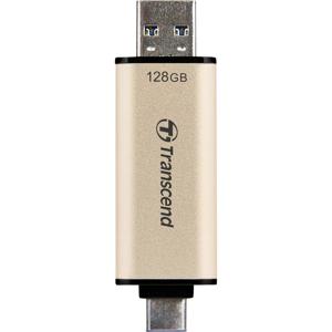 Transcend JetFlash 930C USB-stick 128 GB Goud TS128GJF930C USB-A 3.2 Gen 1, USB-C