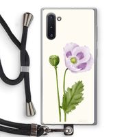 Purple poppy: Samsung Galaxy Note 10 Transparant Hoesje met koord