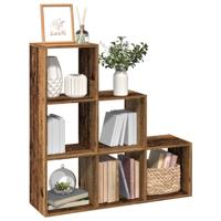 Kamerscherm / boekenkast 3-laags 99x29x99 cm hout oud houtkleur