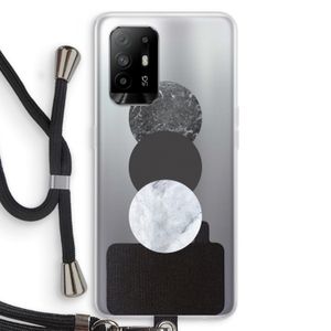 Marmeren cirkels: Oppo A94 5G Transparant Hoesje met koord