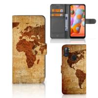Samsung Galaxy M11 | A11 | Flip Cover | Wereldkaart | Portemonnee hoesje