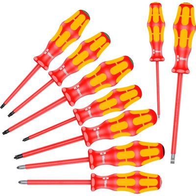 160 i/162 i/167 i/9 Schroevendraaierset Kraftform Plus Serie 100, 9-delig Schroevendraaier