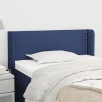 Hoofdbord met randen 103x16x78/88 cm stof blauw