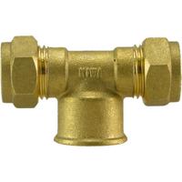Riko P-717 Messing Knel T-Stuk 15x3/8 Binnendraads x 15