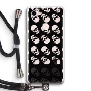 Musketon Skulls: Pixel 3 Transparant Hoesje met koord
