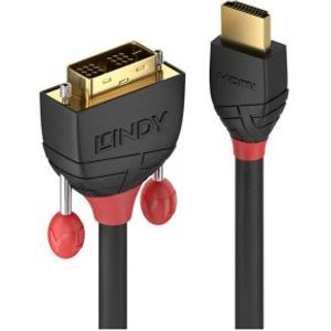 Lindy 36274 video kabel adapter 5 m HDMI Type A (Standaard) DVI-D Zwart