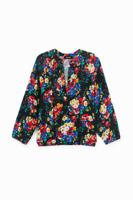 Gebloemde blouse met 3/4-mouwen - MATERIAL FINISHES - S