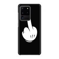 Middle finger black: Volledig geprint Samsung Galaxy S20 Ultra Hoesje