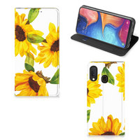 Smart Cover voor Samsung Galaxy A20e Zonnebloemen - thumbnail