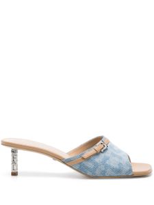 GCDS mules en cuir à motif monogrammé 60 mm - Bleu