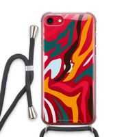 Colored Zebra: iPhone SE 2020 Transparant Hoesje met koord