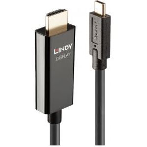 Lindy 43317 video kabel adapter 10 m USB Type-C HDMI Type A (Standaard) Zwart