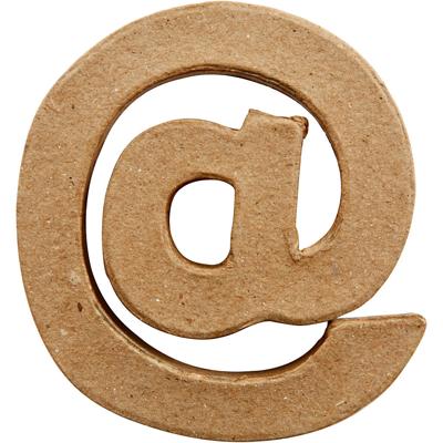 Creativ Company Teken, @, h: 10 cm, b: 9 cm, dikte 1,7 cm, 1 stuk